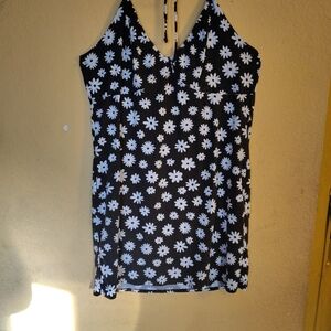 No Boundaries Blue Backless Fitted Camisole